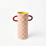 GRIFFE BUD VASE PINK CHECK