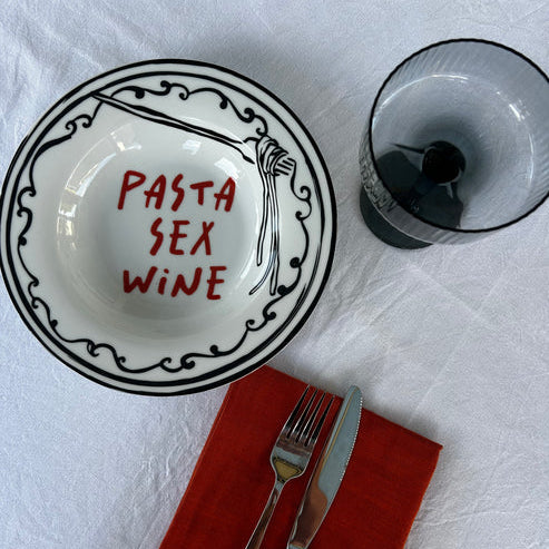 Pasta Sex Wine Dinner Bowl