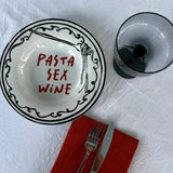 Pasta Sex Wine Dinner Bowl