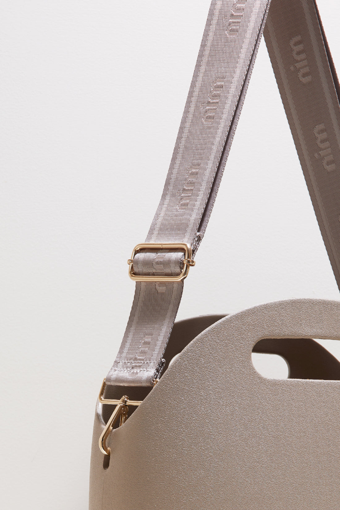 Bag Shoulder Strap - Taupe/Gold