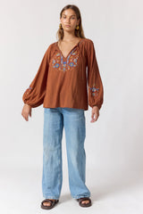 Lane Blouse - Espresso