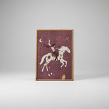 Cowboy Frame Glass Print
