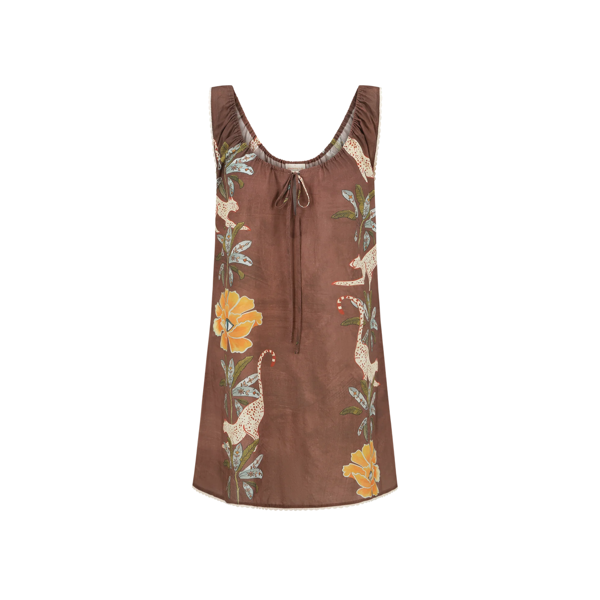 Eye of the Jungle Mini Dress - Dune
